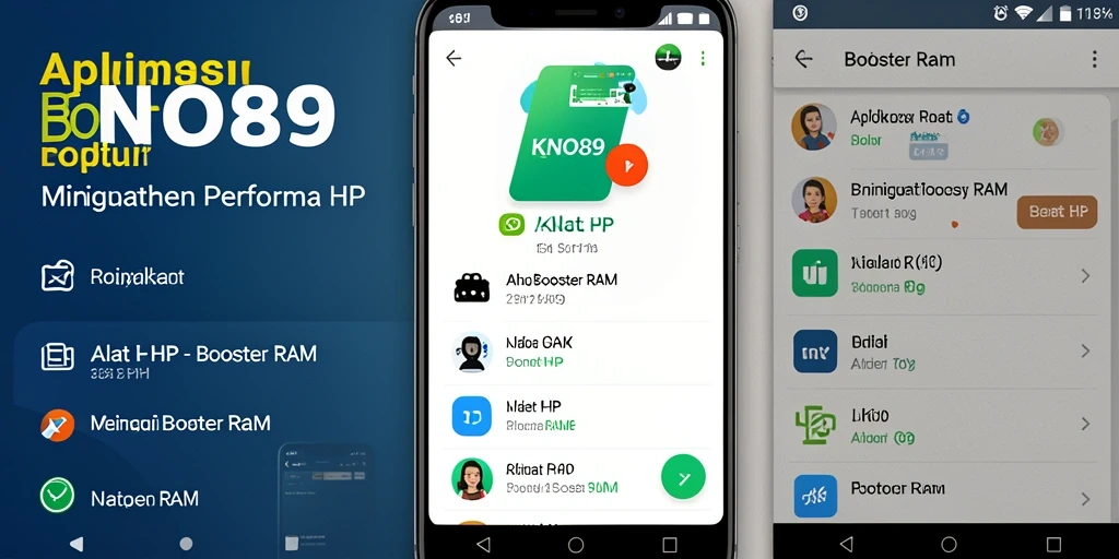 Tampilan antarmuka KNO89 yang sederhana dan fungsional untuk optimasi RAM.