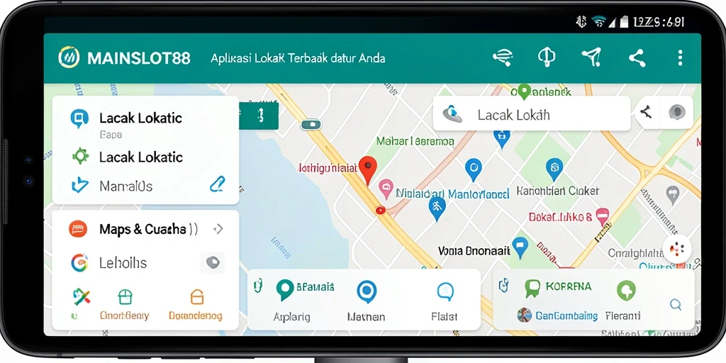 Antarmuka aplikasi MAINSLOT88 menampilkan fungsi pelacakan lokasi yang efisien.