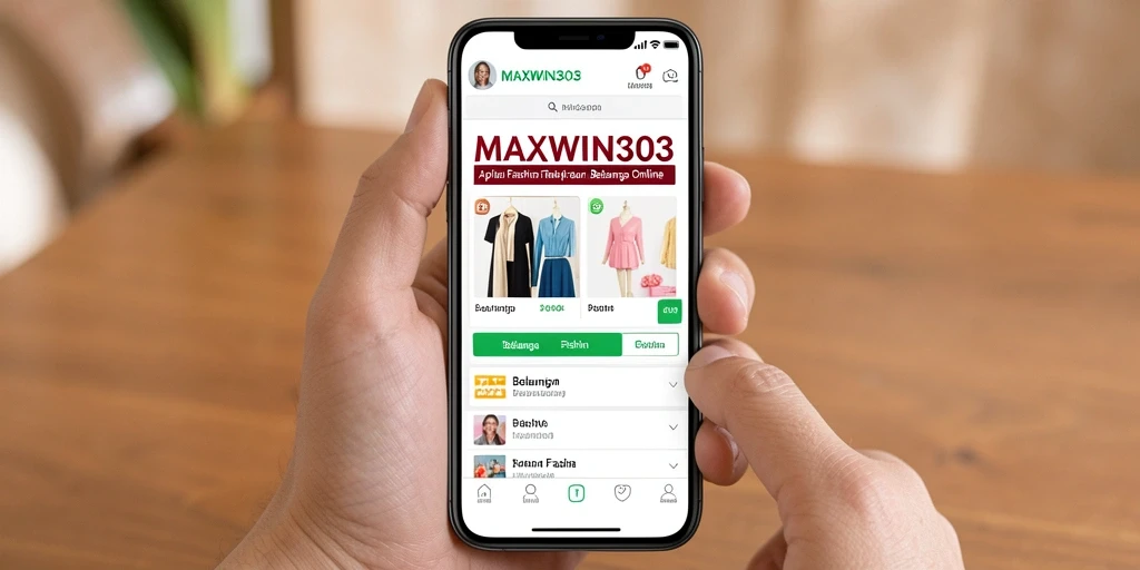 Tampilan antarmuka aplikasi MAXWIN303 yang elegan dan mudah digunakan.