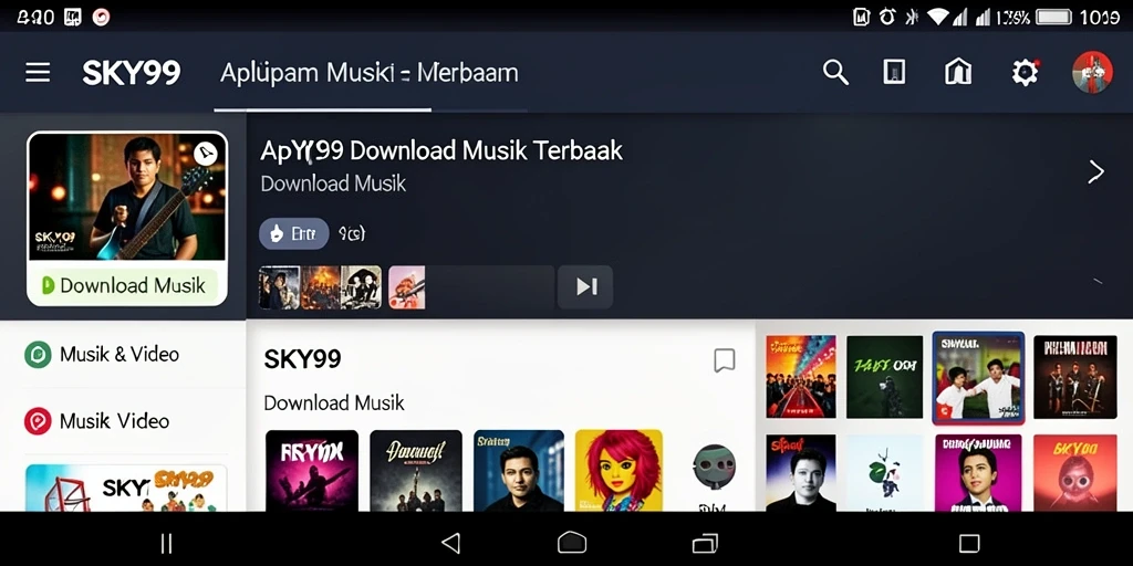 Antarmuka nyaman untuk download musik dengan fungsi sederhana.