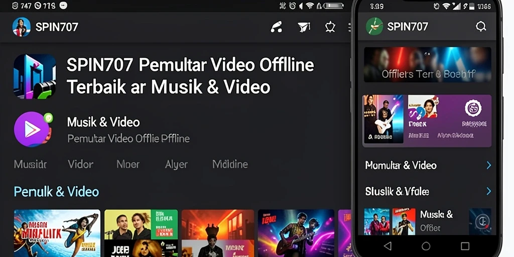 Antarmuka pengguna sederhana dan mudah digunakan di SPIN707 untuk Pemutar Video Offline.