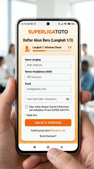 Panduan Registrasi Akun Baru Superligatoto